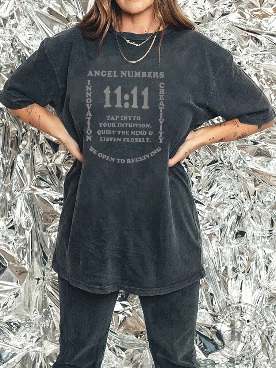 Angel Numbers 11:11 Tap Into Your Intuition Quiet The Mind Listen Closely T-Shirt